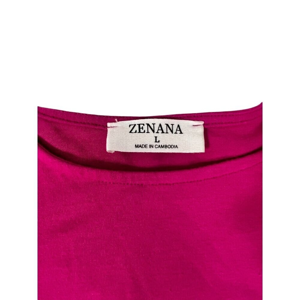 Zenana Women's Fuchsia Ruffled Top - Picture 3 of 4